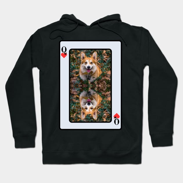 Corgi Queen Of Hearts Hoodie by HighwayForSouls